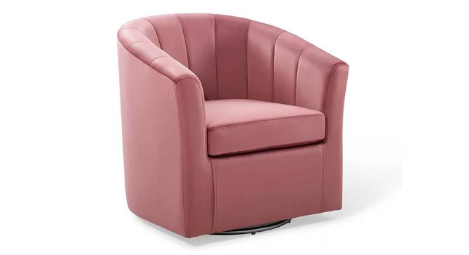 Barrin Swivel Solid Wood Barrel Chair in Purple Colour (Dusty Rose) by Urban Ladder - Front View Design 1 - 852986