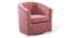 Barrin Swivel Solid Wood Barrel Chair in Purple Colour (Dusty Rose) by Urban Ladder - Front View Design 1 - 852986