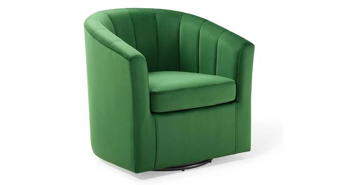 Barrin Swivel Solid Wood Barrel Chair in Purple Colour (Green) by Urban Ladder - Front View Design 1 - 852987