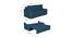 Step 3 Seater Pull Out Sofa Cum Bed In T Blue  Colour (Teal Blue) by Urban Ladder - Rear View Design 1 - 852997