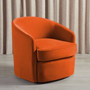 New Arrivals Living Room Furniture Design Andean Fabric Accent Chair in Orange Colour