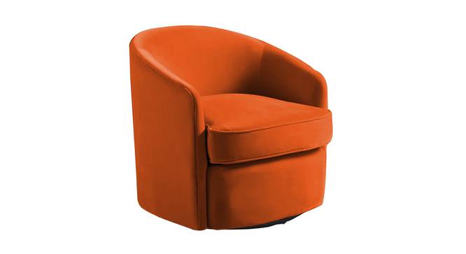 Andean Swivel Solid Wood Barrel Chair in T Blue Colour (Orange) by Urban Ladder - Front View Design 1 - 853094