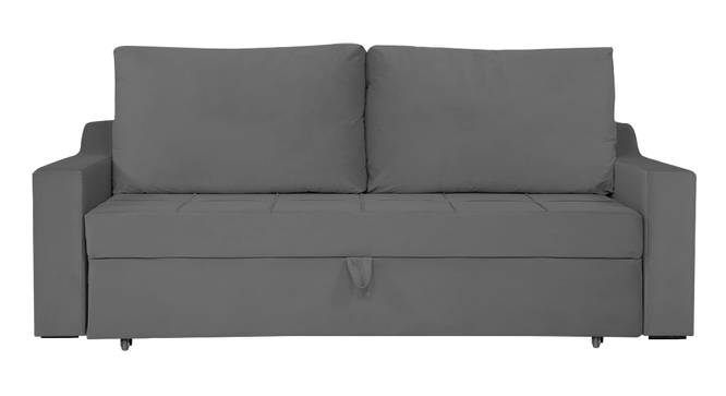 Step 3 Seater Pull Out Sofa Cum Bed In T Blue  Colour (Dark Grey) by Urban Ladder - Design 1 Side View - 853114