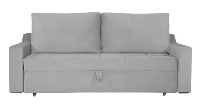 Step 3 Seater Pull Out Sofa Cum Bed In T Blue  Colour (Grey) by Urban Ladder - Design 1 Side View - 853116