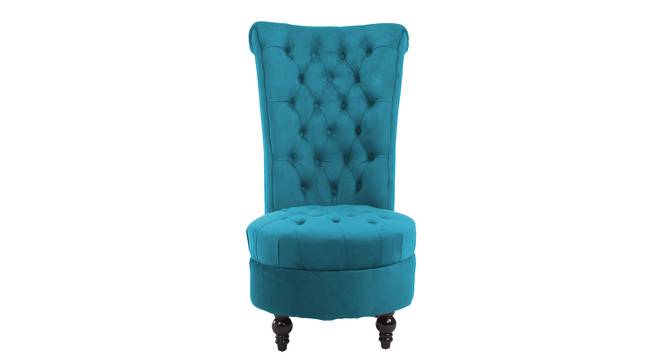 Piece High Back Accent Chair in Black Colour (Teal Blue) by Urban Ladder - Design 1 Side View - 853124