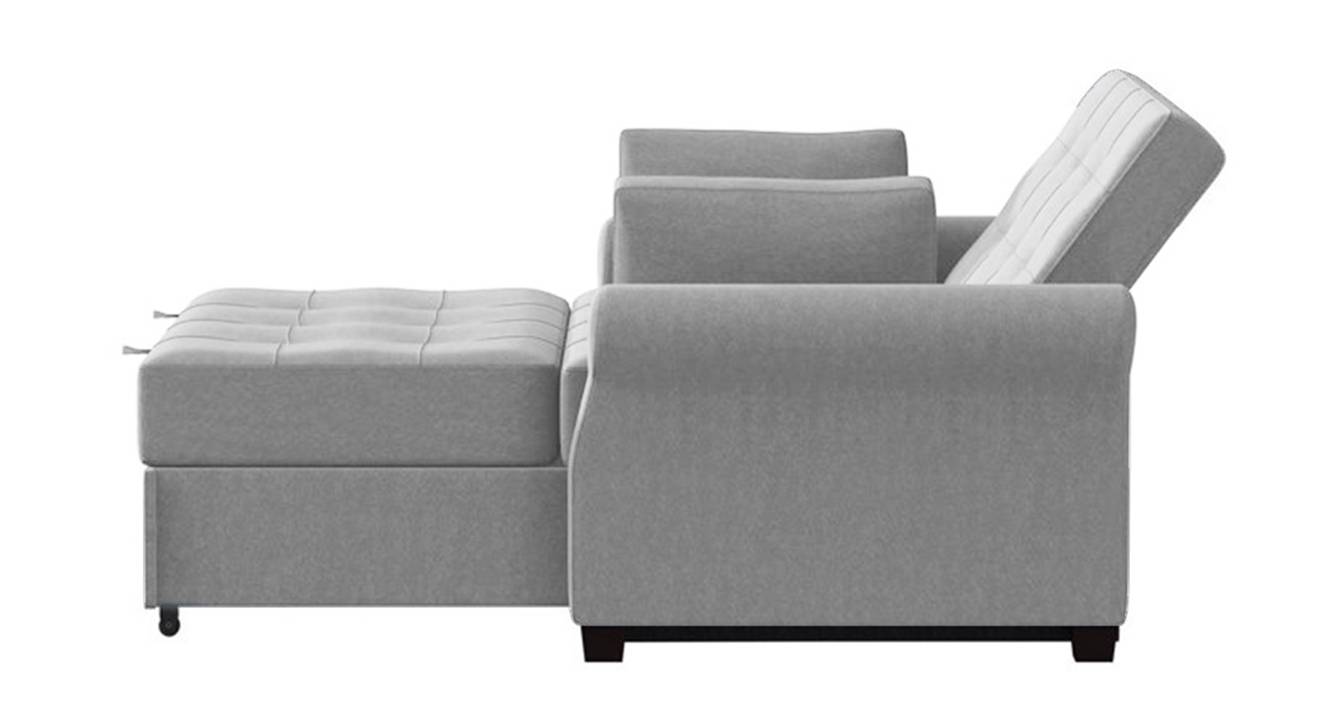 Serta 3 Seater Fold Out Sofa cum Bed In Grey Colour Urban Ladder