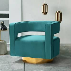 New Arrivals Living Room Furniture Design Alson Fabric Accent Chair in Teal Blue Colour