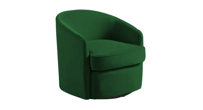Andean Swivel Solid Wood Barrel Chair in T Blue Colour (Green) by Urban Ladder - Front View Design 1 - 853219