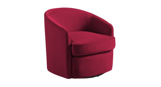 Andean Swivel Solid Wood Barrel Chair in T Blue Colour (Maroon) by Urban Ladder - Front View Design 1 - 853221
