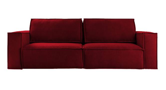 Skult 3 Seater Pull Out Sofa Cum Bed In Pink Colour (Maroon) by Urban Ladder - Design 1 Side View - 853230
