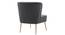 Ruba Accent Chair in Pink Colour (Grey) by Urban Ladder - Design 1 Side View - 853232