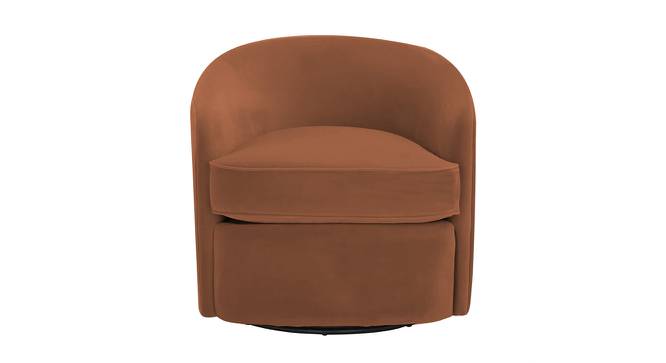 Andean Swivel Solid Wood Barrel Chair in T Blue Colour (Brown) by Urban Ladder - Design 1 Side View - 853240