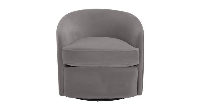 Andean Swivel Solid Wood Barrel Chair in T Blue Colour (Dark Grey) by Urban Ladder - Design 1 Side View - 853241