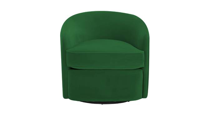 Andean Swivel Solid Wood Barrel Chair in T Blue Colour (Green) by Urban Ladder - Design 1 Side View - 853243