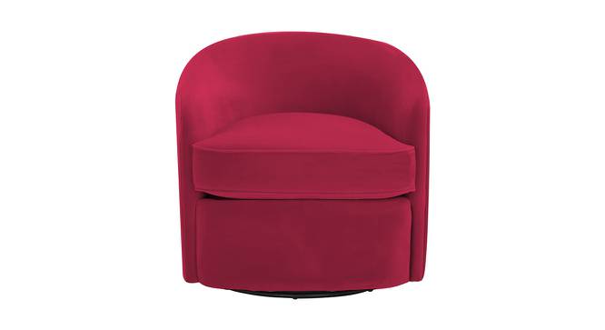 Andean Swivel Solid Wood Barrel Chair in T Blue Colour (Maroon) by Urban Ladder - Design 1 Side View - 853246