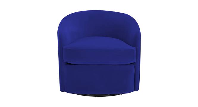 Andean Swivel Solid Wood Barrel Chair in T Blue Colour (Navy Blue) by Urban Ladder - Design 1 Side View - 853248