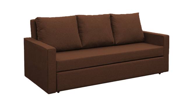Akron 3 Seater Pull Out Sofa Cum Bed In Nav Blue  Colour (Brown) by Urban Ladder - Front View Design 1 - 853294