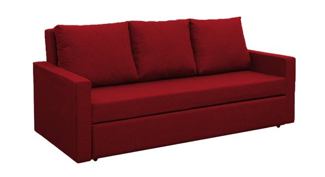Akron 3 Seater Pull Out Sofa Cum Bed In Nav Blue  Colour (Maroon) by Urban Ladder - Front View Design 1 - 853297