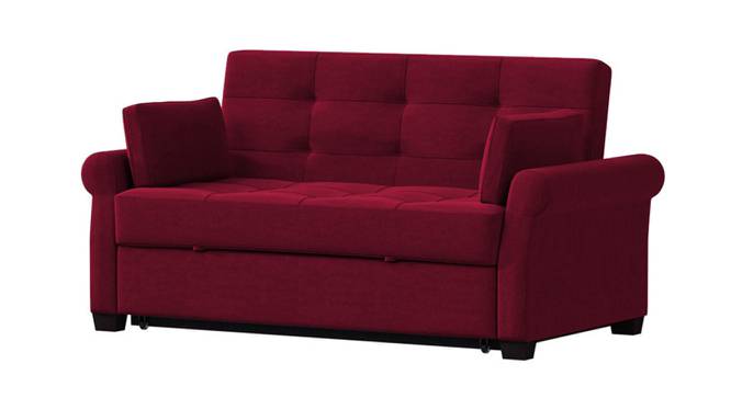 Serta 3 Seater Pull Out Sofa Cum Bed In Grey Colour (Maroon) by Urban Ladder - Front View Design 1 - 853301