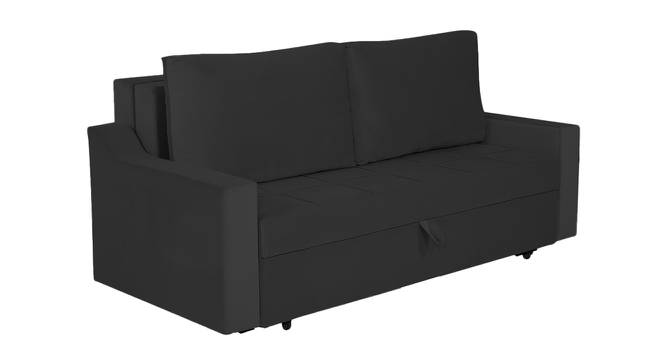 Step 3 Seater Pull Out Sofa Cum Bed In T Blue  Colour (Black) by Urban Ladder - Front View Design 1 - 853311