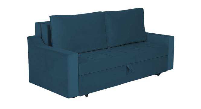 Step 3 Seater Pull Out Sofa Cum Bed In T Blue  Colour (Teal Blue) by Urban Ladder - Front View Design 1 - 853315