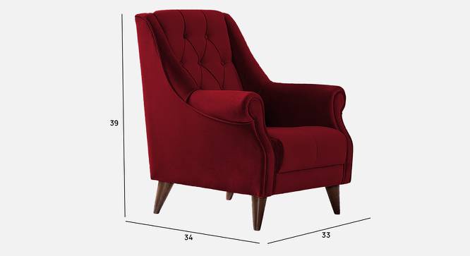 Joplin Accent Chair in Yellow Colour (Maroon) by Urban Ladder - Design 1 Side View - 853318