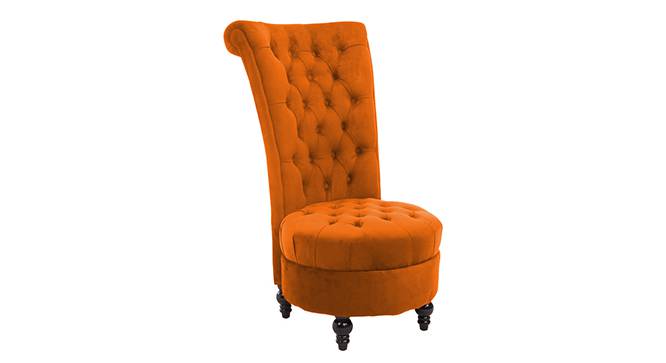 Piece High Back Accent Chair in Black Colour (Orange) by Urban Ladder - Front View Design 1 - 853319