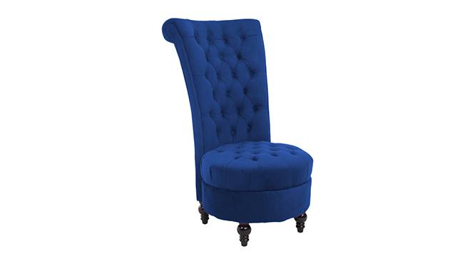 Piece High Back Accent Chair in Black Colour (Navy Blue) by Urban Ladder - Front View Design 1 - 853321