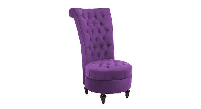 Piece High Back Accent Chair in Black Colour (Purple) by Urban Ladder - Front View Design 1 - 853326