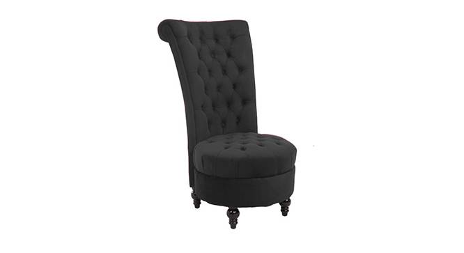Piece High Back Accent Chair in Black Colour (Black) by Urban Ladder - Front View Design 1 - 853327