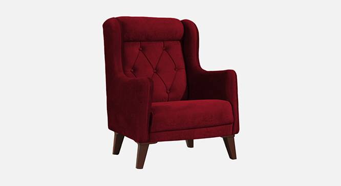 Ruby Accent Chair in Black Colour (Maroon) by Urban Ladder - Front View Design 1 - 853336