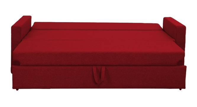 Akron 3 Seater Pull Out Sofa Cum Bed In Nav Blue  Colour (Maroon) by Urban Ladder - Design 1 Side View - 853377