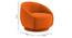 Lorna Swivel Solid Wood Round Chair in T Blue Colour (Orange) by Urban Ladder - Rear View Design 1 - 853404
