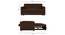 Medas 3 Seater Pull Out Sofa Cum Bed In Black Colour (Brown) by Urban Ladder - Design 1 Dimension - 853474