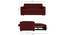 Medas 3 Seater Pull Out Sofa Cum Bed In Black Colour (Maroon) by Urban Ladder - Design 1 Dimension - 853475