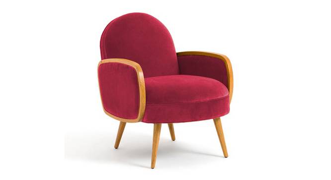 Derel Accent Chair in Pink Colour (Maroon) by Urban Ladder - Front View Design 1 - 853488