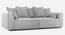 Leon 3 Seater Pull Out Sofa Cum Bed In Dusty Rose Colour (Grey) by Urban Ladder - Front View Design 1 - 853528