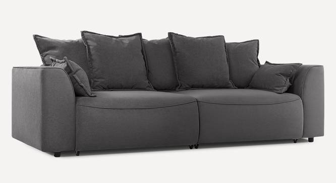 Leon 3 Seater Pull Out Sofa Cum Bed In Dusty Rose Colour (Dark Grey) by Urban Ladder - Front View Design 1 - 853531