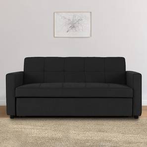 New Arrivals Living Room Furniture Design Medas 3 Seater Fold Out Sofa cum Bed In Black Colour