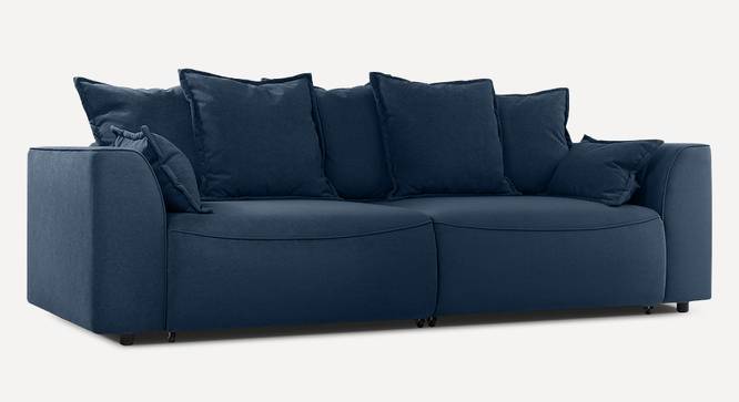 Flycon 3 Seater Pull Out Sofa Cum Bed In Blue Colour (Blue) by Urban Ladder - Front View Design 1 - 853535