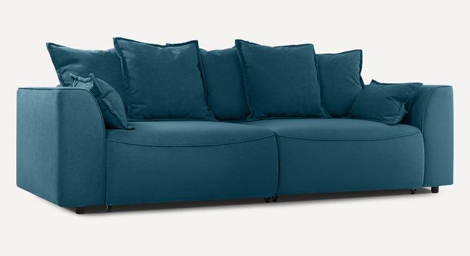 Leon 3 Seater Pull Out Sofa Cum Bed In Dusty Rose Colour (Teal Blue) by Urban Ladder - Front View Design 1 - 853538