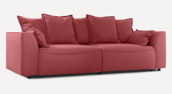 Leon 3 Seater Pull Out Sofa Cum Bed In Dusty Rose Colour (Dusty Rose) by Urban Ladder - Front View Design 1 - 853539