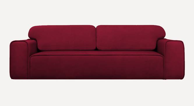 Parega 3 Seater Pull Out Sofa Cum Bed In Blue Colour (Maroon) by Urban Ladder - Front View Design 1 - 853556