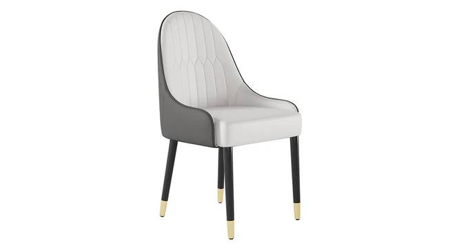 Lili Accent Chair in Cream & Orange Colour (Cream & Grey) by Urban Ladder - Front View Design 1 - 853575