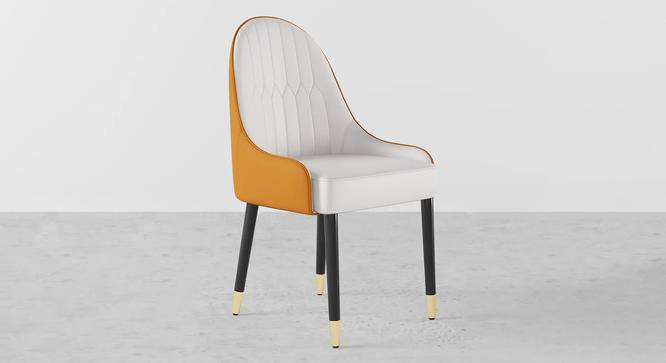 Lili Accent Chair in Cream & Orange Colour (Cream & Orange) by Urban Ladder - Front View Design 1 - 853577