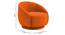 Lorna Swivel Solid Wood Round Chair in T Blue Colour (Orange) by Urban Ladder - Front View Design 1 - 853586