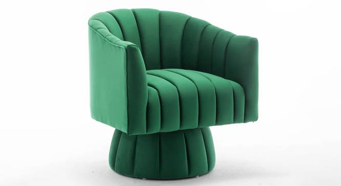 Morrow Swivel Solid Wood Round Chair in Dusty Rose Colour (Green) by Urban Ladder - Front View Design 1 - 853596