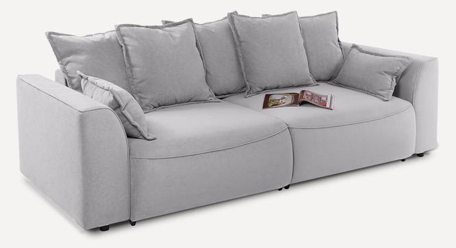 Leon 3 Seater Pull Out Sofa Cum Bed In Dusty Rose Colour (Grey) by Urban Ladder - Design 1 Side View - 853625