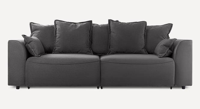 Leon 3 Seater Pull Out Sofa Cum Bed In Dusty Rose Colour (Dark Grey) by Urban Ladder - Design 1 Side View - 853628