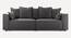 Leon 3 Seater Pull Out Sofa Cum Bed In Dusty Rose Colour (Dark Grey) by Urban Ladder - Design 1 Side View - 853628